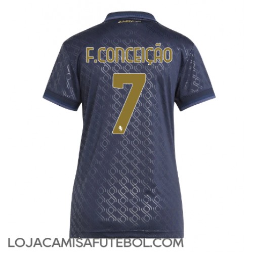 Camisa de Futebol Juventus Francisco Conceicao #7 Equipamento Alternativo Mulheres 2024-25 Manga Curta